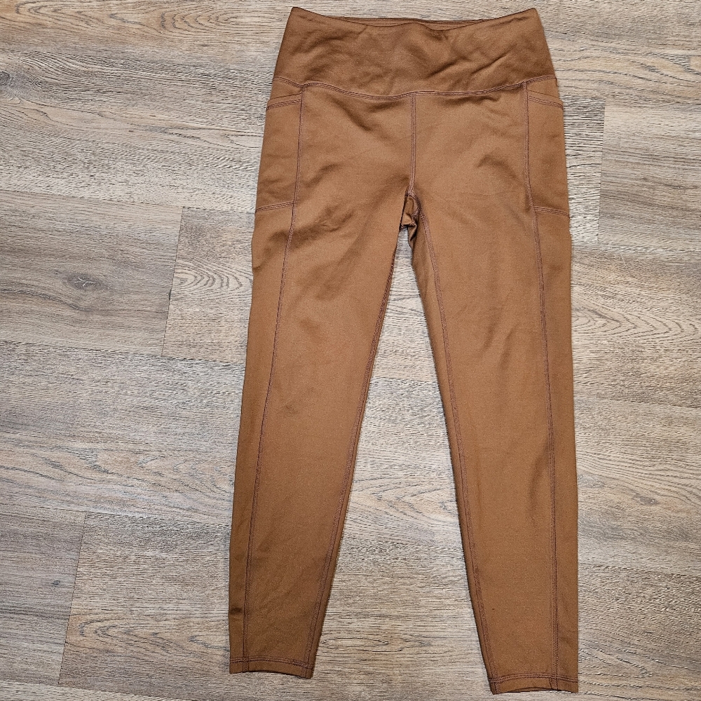 Spyder Active Women's Large Performance High Rise Leggings Brown